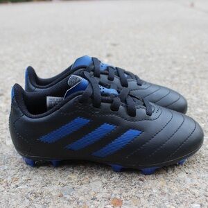 Adidas Kids Black/Blue Soccer Goletto VIII Firm Ground Cleats Sz 11K